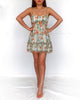 Lucy Babydoll Mini Dress - Mint Floral Print