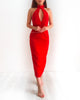 Natalia Midi Dress - Red