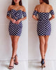 Noah Dress - Dark Navy Polka Dot