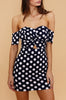 Noah Dress - Dark Navy Polka Dot