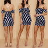 Noah Dress - Dark Navy Polka Dot